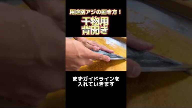 【用途別あじの捌き方！】干物用背開き！ #shorts