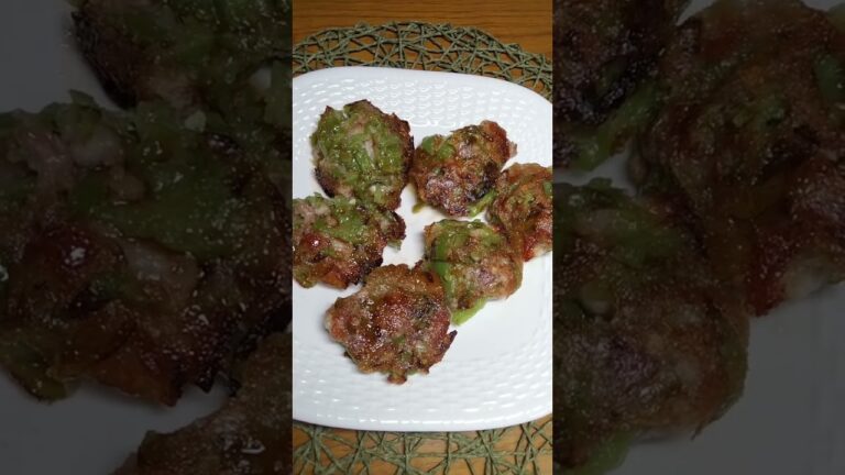 青さまの飯テロ 「にぎりっ娘」の「びっくりするほど柔らか豚こま肉のピーマンつくね」を作ってみた ＃豚こま肉 20230907