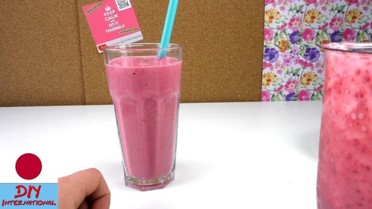 ラズベリーとバナナのスムージーをつくろう