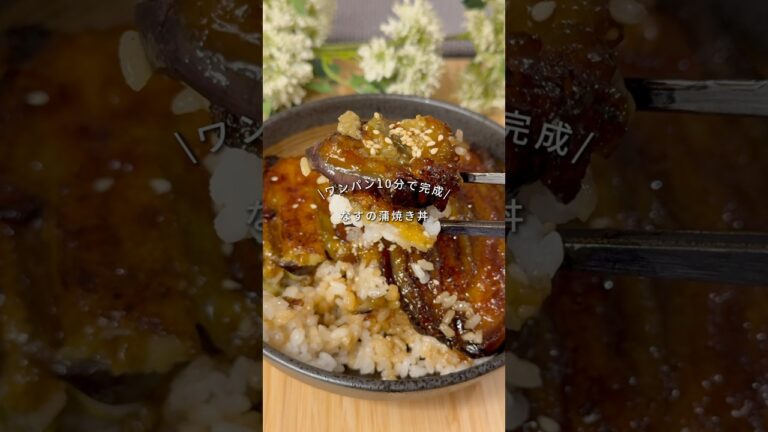 👛一人前130円！まるでうなぎ【なすの蒲焼き丼】