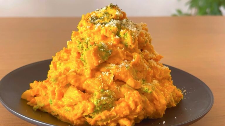 美味しすぎて全部食べれる！かぼちゃ×ブロッコリーの彩りサラダ🎃🥦