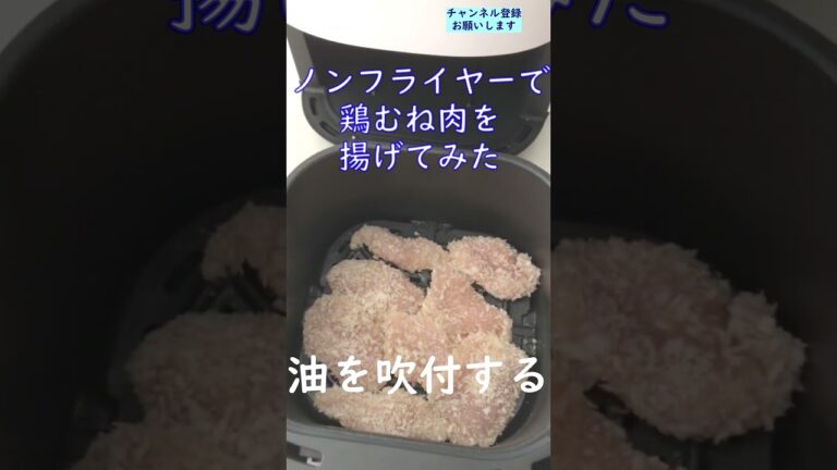 ノンフライヤー2人用、鶏肉のフライがサクサクです