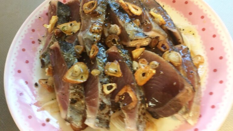 カツオのたたきでカルパッチョ