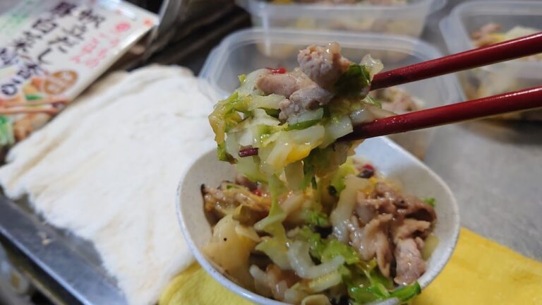 【おうちごはん】スタミナたっぷり帆立だし香る豚白菜炒め！