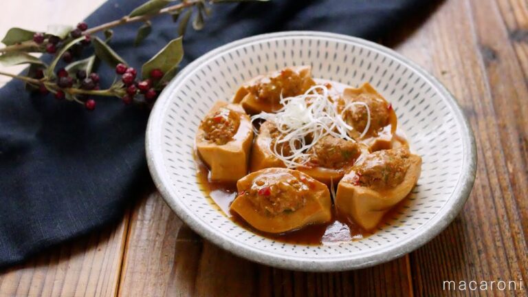 【高野豆腐ではさみマーボー豆腐】ボリューム満点！ごはんがススム満腹おかず♪