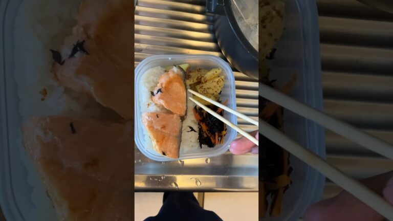 【昼飯】鮭、ひじき、じゃがいも【弁当】