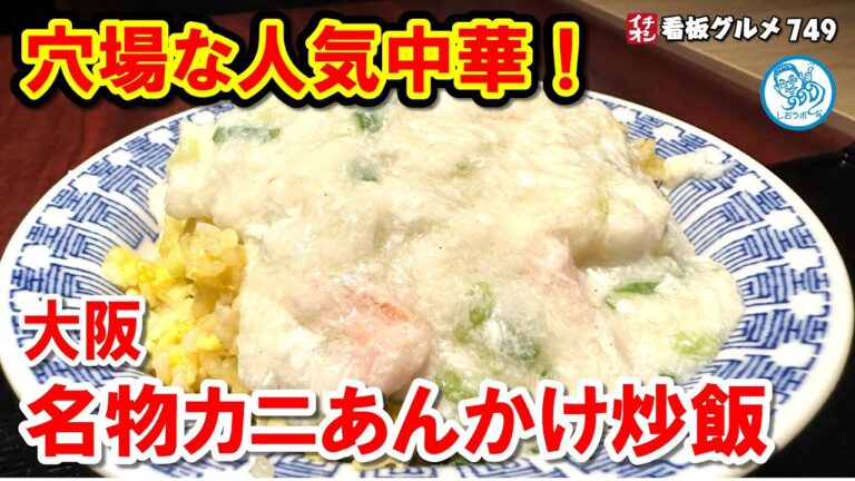 【大阪 天満】ライオン飯店の名物カニあんかけ炒飯セット＆麻婆豆腐が美味い！イチオシ看板グルメ749