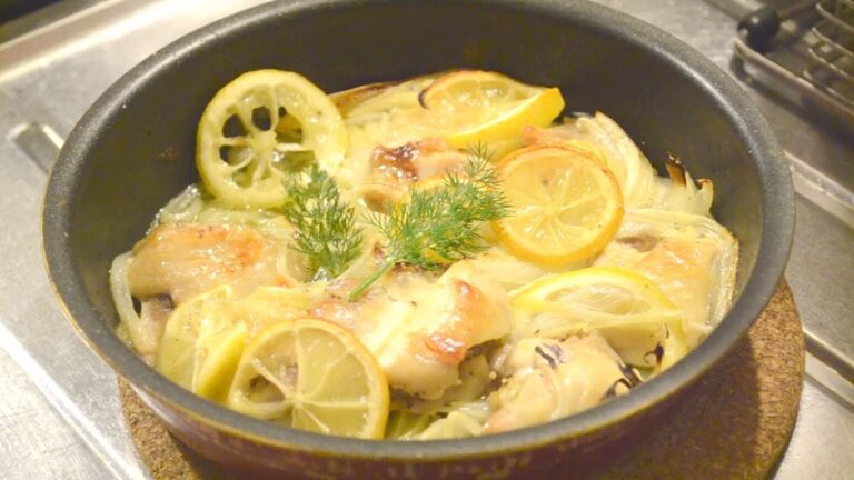 鶏とレモンのグリルの作り方　　How to make grilled chicken with lemon sauce