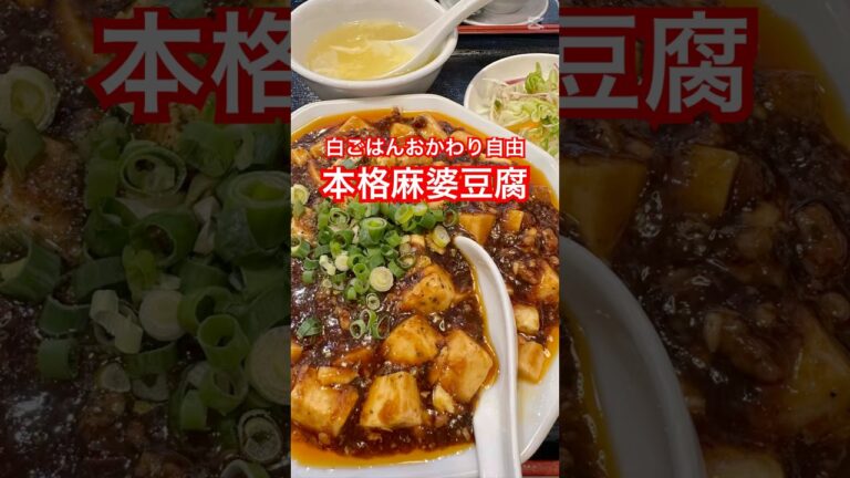 【白ご飯 おかわり自由 本格麻婆豆腐定食】本格四川料理 中村屋 #麻婆豆腐 #麻婆春雨 #shorts