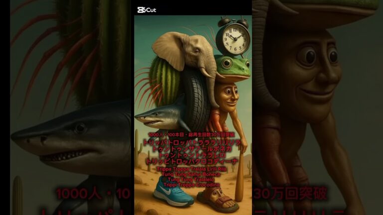 1000人・100本目・総再生回数30万回突破、トリッパトロッパトラララリリリラトゥントゥンサフールボネカトゥントゥントララレロトリッピトロッパクロコディーナを紹介。