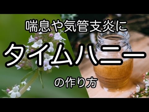 喘息や気管支炎に【タイムハニーシロップの作り方】お子様にも！How to make thyme honey．For children