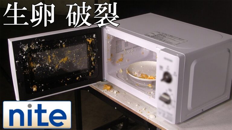 【事故再現】電子レンジ「6.生卵の破裂」