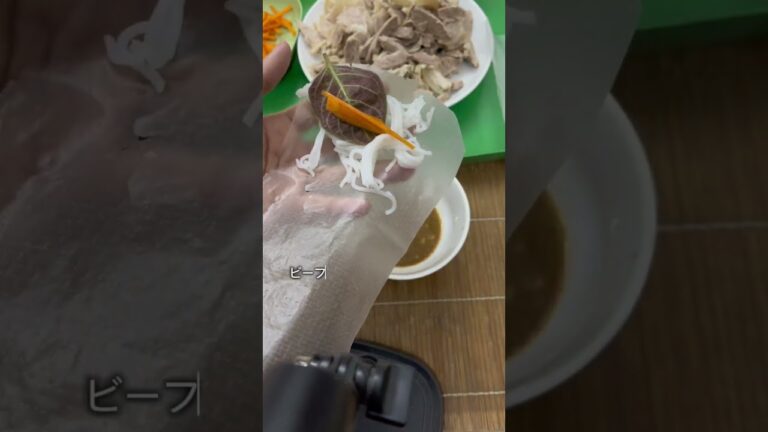 豚肉の生春巻き - Bánh tráng cuốn thịt heo