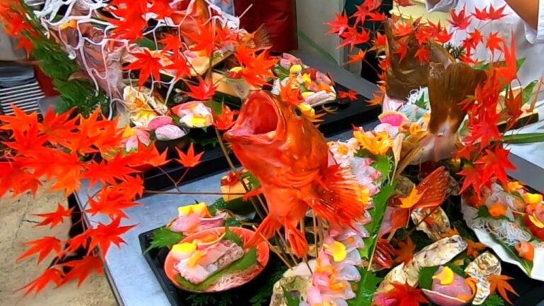 秋の刺身盛り　アドリブ