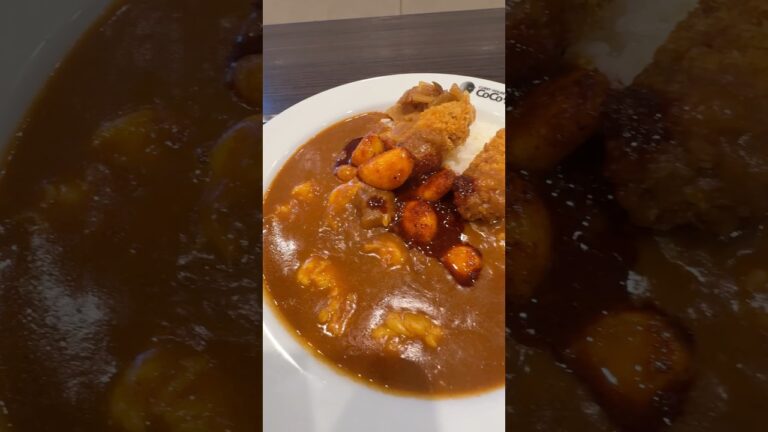 【ココイチ】THE海老カレーさっそく食べました♪今回のトッピングはこれだ！#coco壱番屋 #ココイチ #カキフライ
