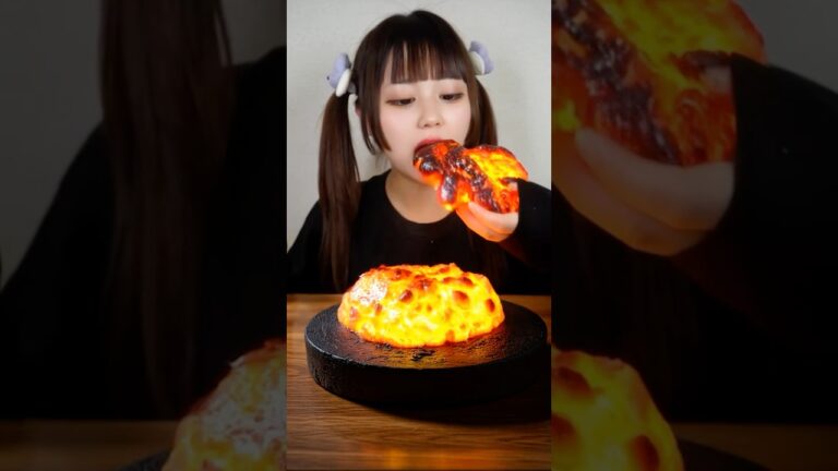 溶岩ASMRをするねむちま🤯たぶんヤケドしてるでち。 #shorts #ai