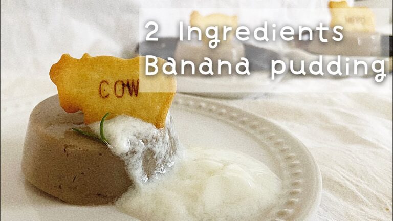 【材料2つでぷるん!】簡単バナナプリン🍌 | 2ingredients Banana Pudding | Vegan recipe | Diet recipe