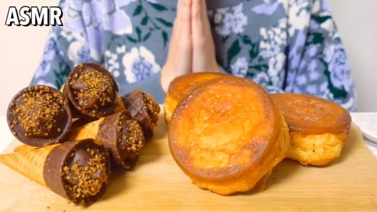 【咀嚼音】クイニーアマンとクランチシュガーコーンアイス食べる｜asmr｜eating sounds｜mukbang｜モッパン