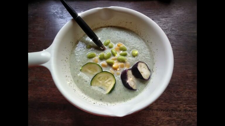 @冷たい味噌スープ(作り方は概要を見てください！)