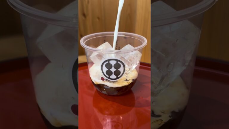 【抹茶ラテ】新定番のわらびもちドリンク🍵✨ #甘味処鎌倉　#わらび餅　#抹茶ラテ