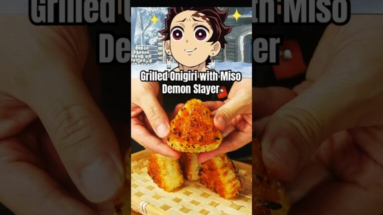 鬼滅の刃から炭治郎の味噌焼きおにぎり再現してみた Grilled Onigiri with Miso Demon Slayer Kimetsu no Yaiba🍙 #アニメ飯 #animefood