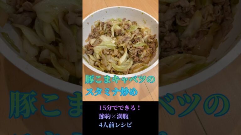 豚こまキャベツのスタミナ炒め