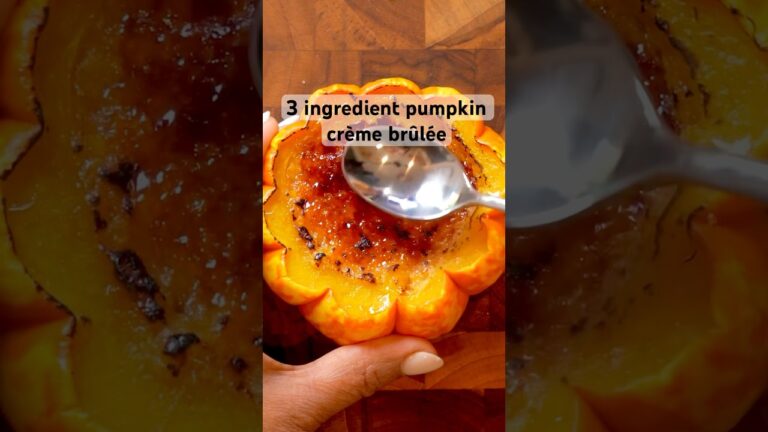 Pumpkin Crème Brûlée Inside a Mini Pumpkin, full recipe in description