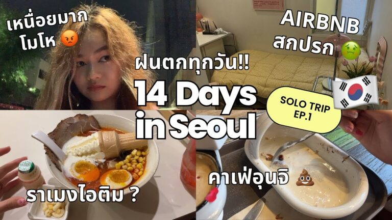 Solo Trip 14 Days! in Seoul 🇰🇷: เที่ยวโซล 14 วัน คนเดียว EP.1 | ฝนตกทุกวัน ห้องพักสกปรก😭