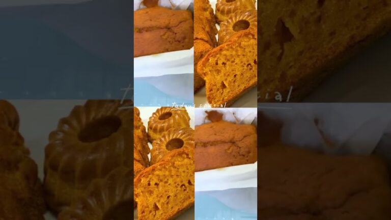 秋なのでしっとりかぼちゃのパウンドケーキ作ってみました！9/26YouTubeあげる予定なので気になる方はみてくれると嬉しいです☺️