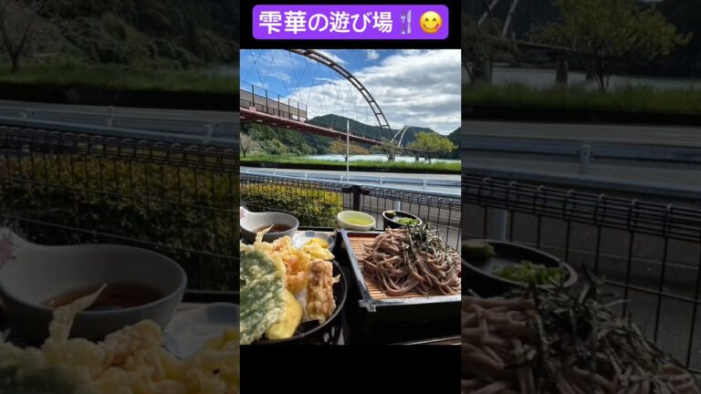 🍁✨道の駅🍁花桃の里😊美味しい蕎麦、天ぷら☺️ドライブ🚗³₃ツーリング🏍おすすめスポット #景色綺麗
