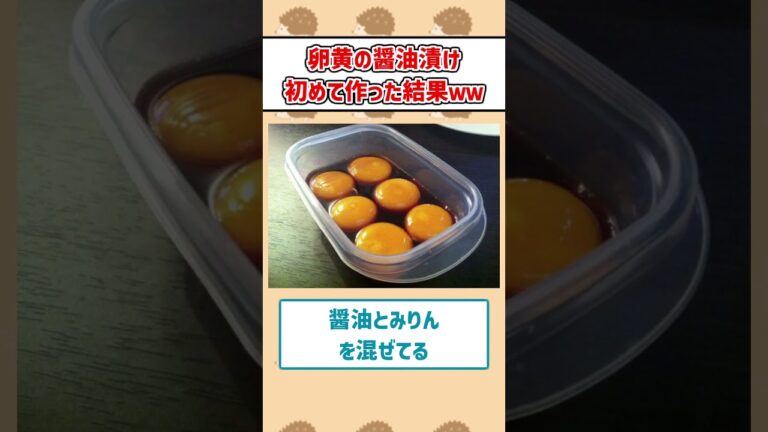【2ch料理スレ】卵黄の醤油漬けを初めて作ってみた結果ｗｗ #2ch面白いスレ