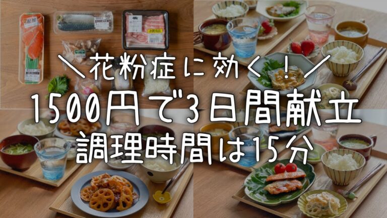 【3日間の献立】超時短で作れる節約晩ごはん#9