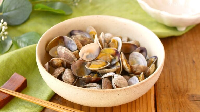 【レンジで作るアサリの酒蒸し】レンジで仕上がりふっくら！蒸し汁も絶品♪