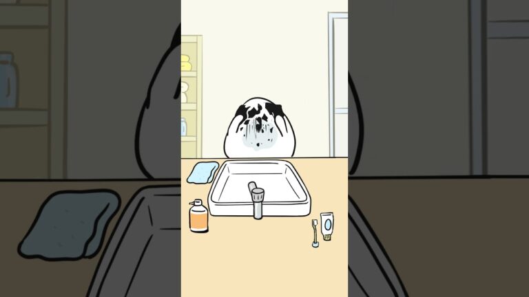 洗顔  #animation #おにぎりとうめぼし #おにうめ＃onigiri &umeboshi #アニメーション #cartoon