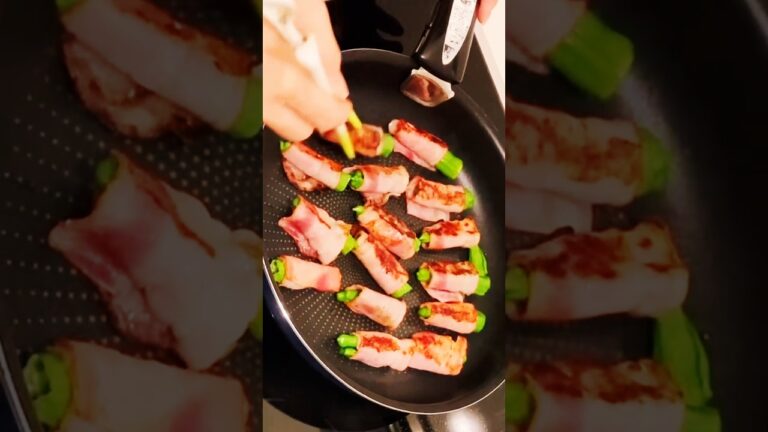 10 minute JAPANESE Shishito & Bacon RECIPE | Quick Japanese Side Dish #shorts