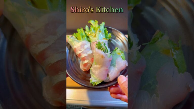 【爽やか】カンパチの和風生春巻き Short #252  Japanese-style Greater amberjack Spring Rolls