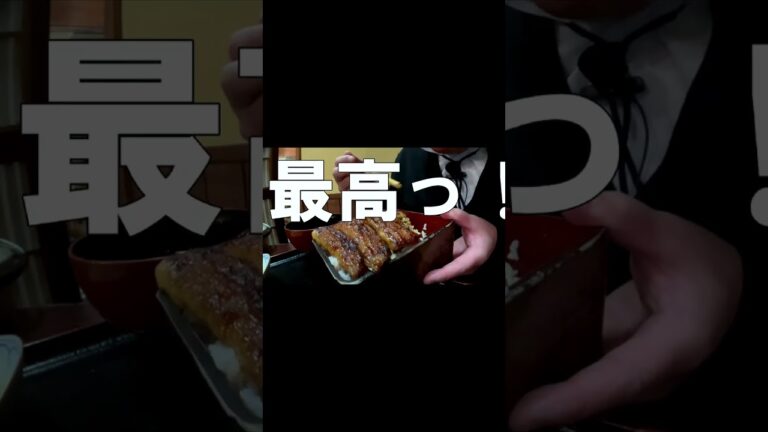 [ #Shorts ]大盛り鰻重食べ収め唐揚げ[咀嚼音 飯テロ 外食 動画]今年最後のうなぎ蒲焼を和食料理屋で食べるオヤジJapan