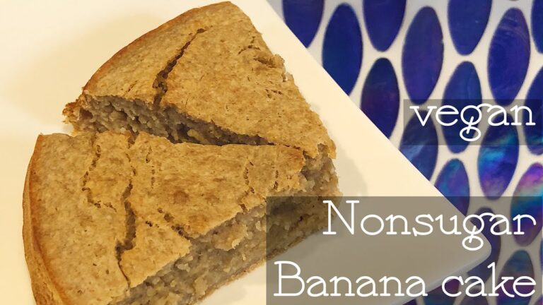 【ノンシュガー】簡単オートミールバナナケーキ