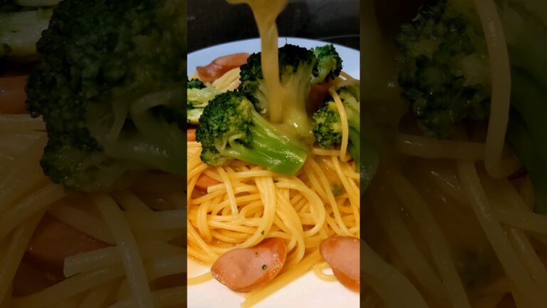 ワンパン冷凍ブロッコリーとソーセージのパスタ