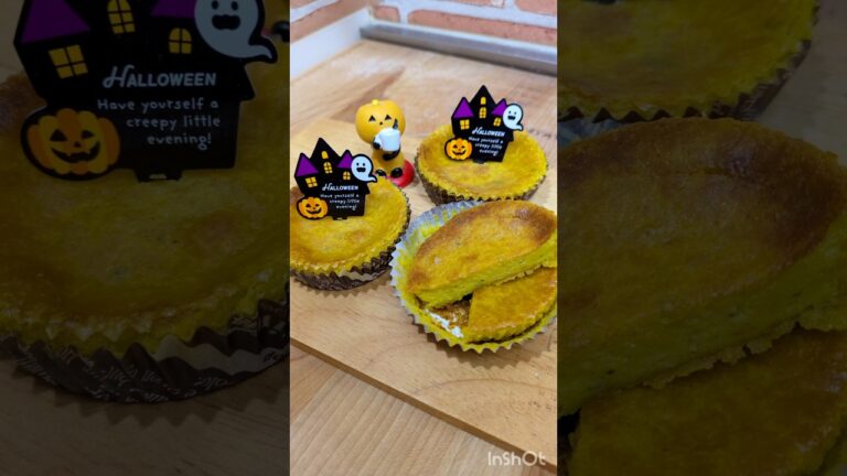 かぼちゃのベイクドチーズケーキを作ってみたよ！