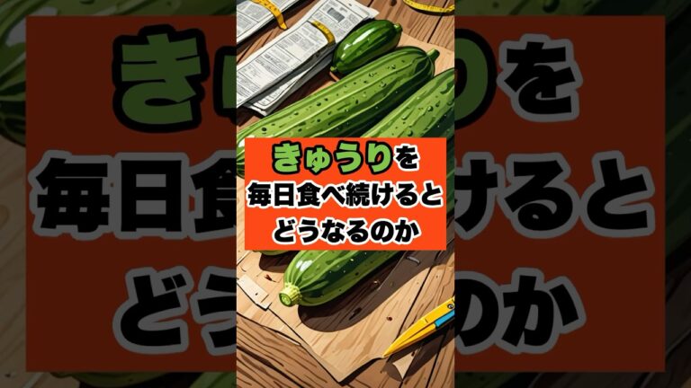 きゅうりを毎日食べ続けた結果　#shorts #ダイエット #雑学 #おすすめ #痩せる #美容 #健康 #効果