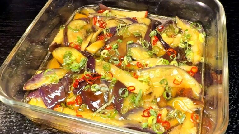 漬け時間がないのに味が染み染みになる【ナスの焼きびたし】
