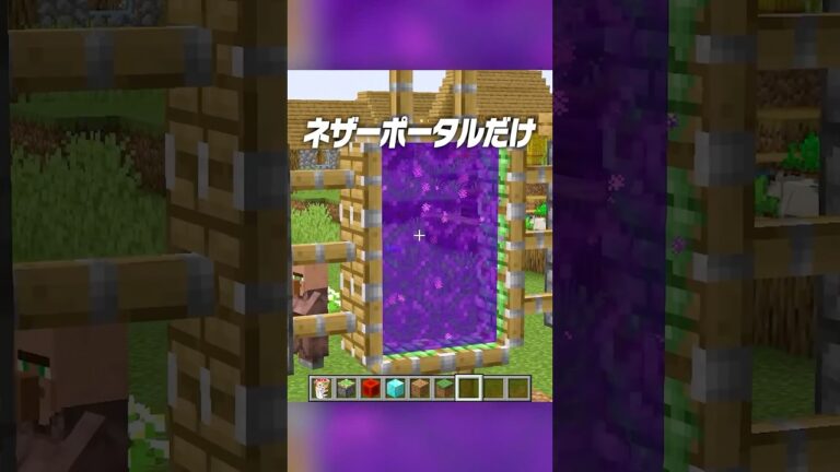ネザーポータルだけ残す方法🫢【まいくら・マインクラフト】#shorts #らた #minecraft #ゲーム実況 #まいくら #マイクラ