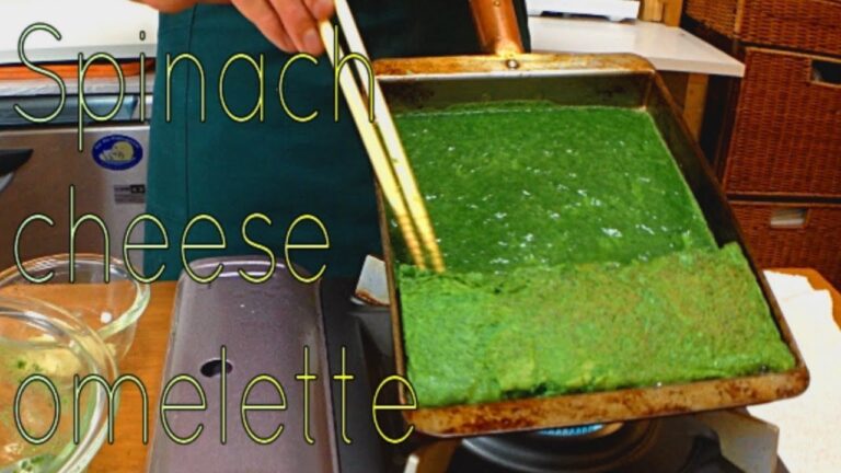 ほうれん草とチーズの洋風だし巻き☆Spinach & cheese omelette