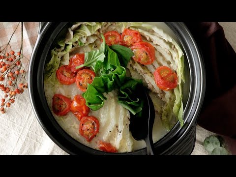 【トマトとチーズがアクセント♪】洋風ミルフィーユ鍋🍲