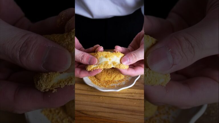 材料3つ！レンジで豆腐もち作り方！ #food