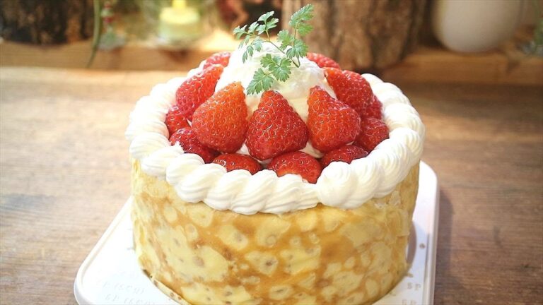 苺のクレープショートケーキの作り方・レシピ Crepe Shortcake of Strawberry ｜Coris cooking