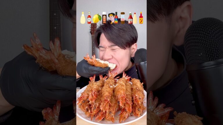 【大食い】エビフライ爆食い🍤#shorts #モッパン #飯テロ #大食い #mukbang #asmr#asmreating