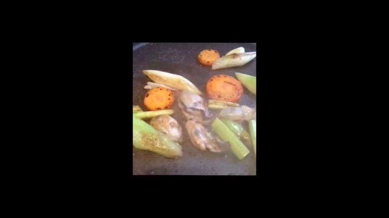 鉄板焼き① 野菜焼き 牡蠣バター醤油