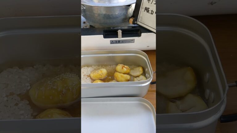 10/15飯テロlive栗ご飯の仕込みからの試食🤗 #飯テロ #料理 #アウトドア #美味しい #朝ごはん